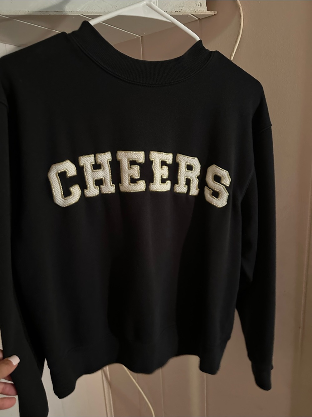 UniversalThread CHEERS Crewneck Sweater - Black Size XS
